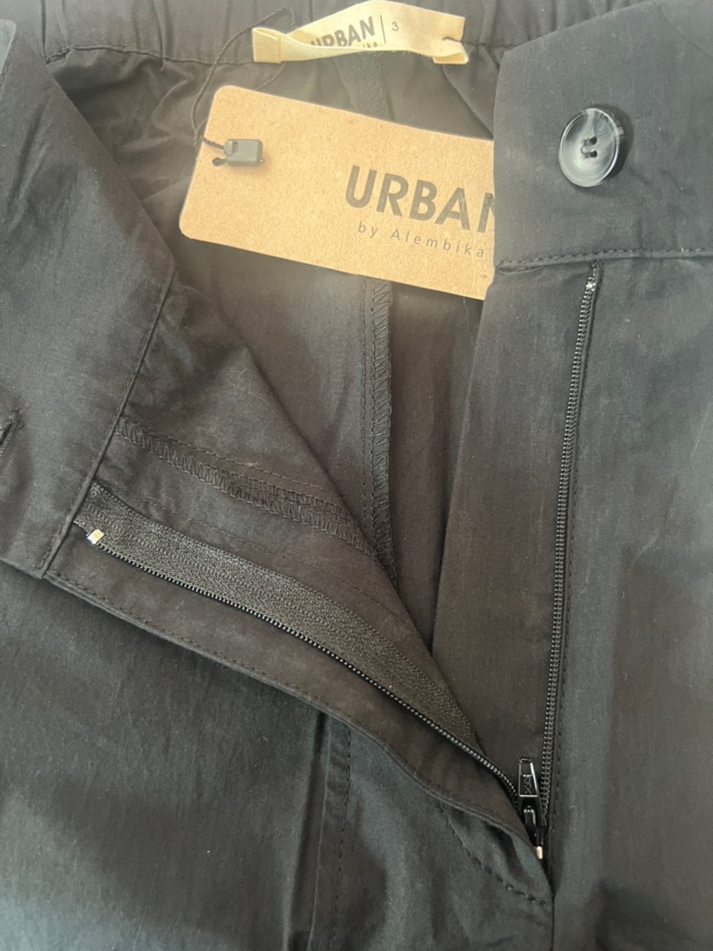 Alembika Urban Zen Colorblock Crop Pants Black Stone NWT Size 3 | US 10-12 FLAW - Picture 6 of 12